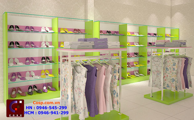 Thiết Kế Tủ Shop Quần Áo - Chị Bưng - Nhơn Trạch - CPKTT117