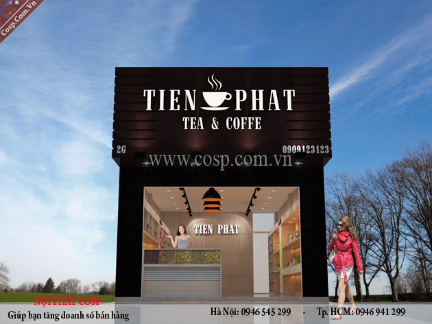 Thiết kế nội thất cửa hàng coffee chị Loan - Tân Phú - Tp. Hồ Chí Minh