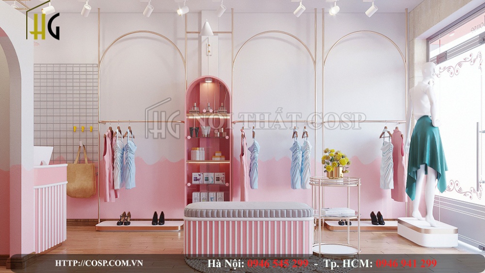 Thiết kế shop thời trang lady's house 20m2
