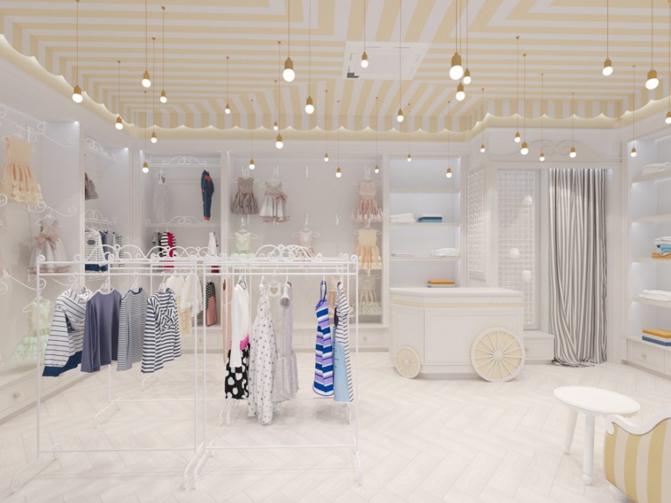 Thiết kế nội thất shop trẻ em cực kỳ bắt mắt với trẻ nhỏ