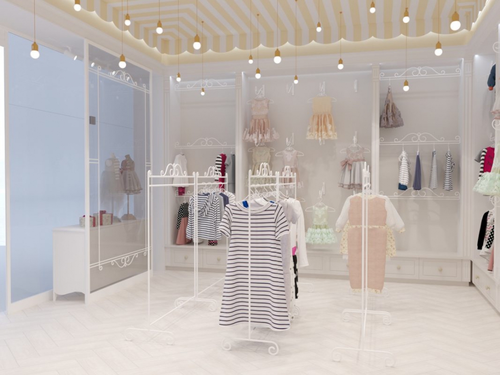 Thiết kế nội thất shop trẻ em cực kỳ bắt mắt với trẻ nhỏ