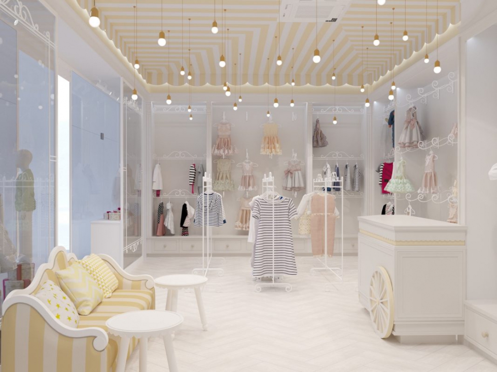 Thiết kế nội thất shop trẻ em cực kỳ bắt mắt với trẻ nhỏ