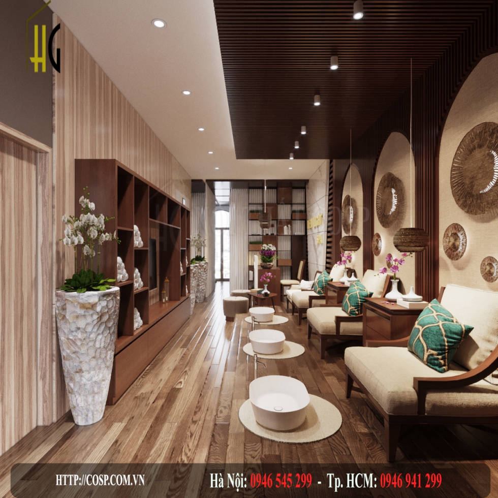 Mẫu thiết kế spa phong cách hiện đại trẻ trung tươi mới
