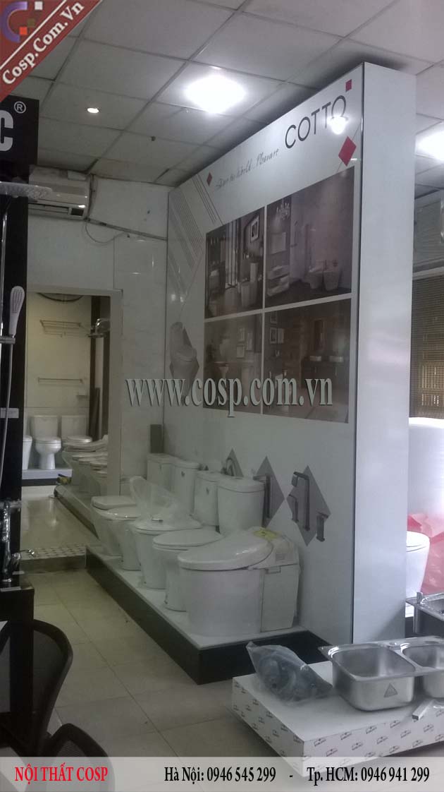 thi công nội thất showroom TBVS Cotto