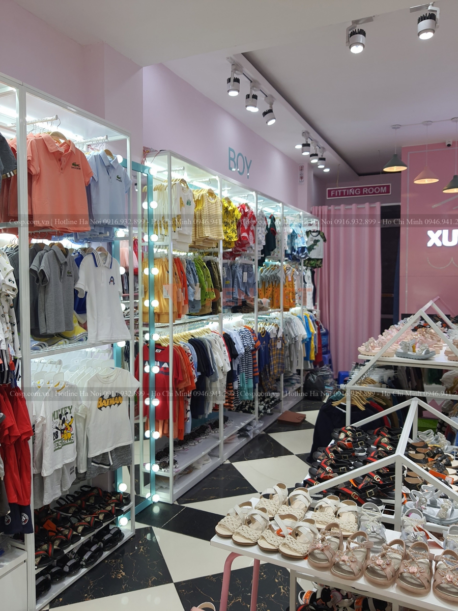 Thi công shop thời trang trẻ em Xukakids 2