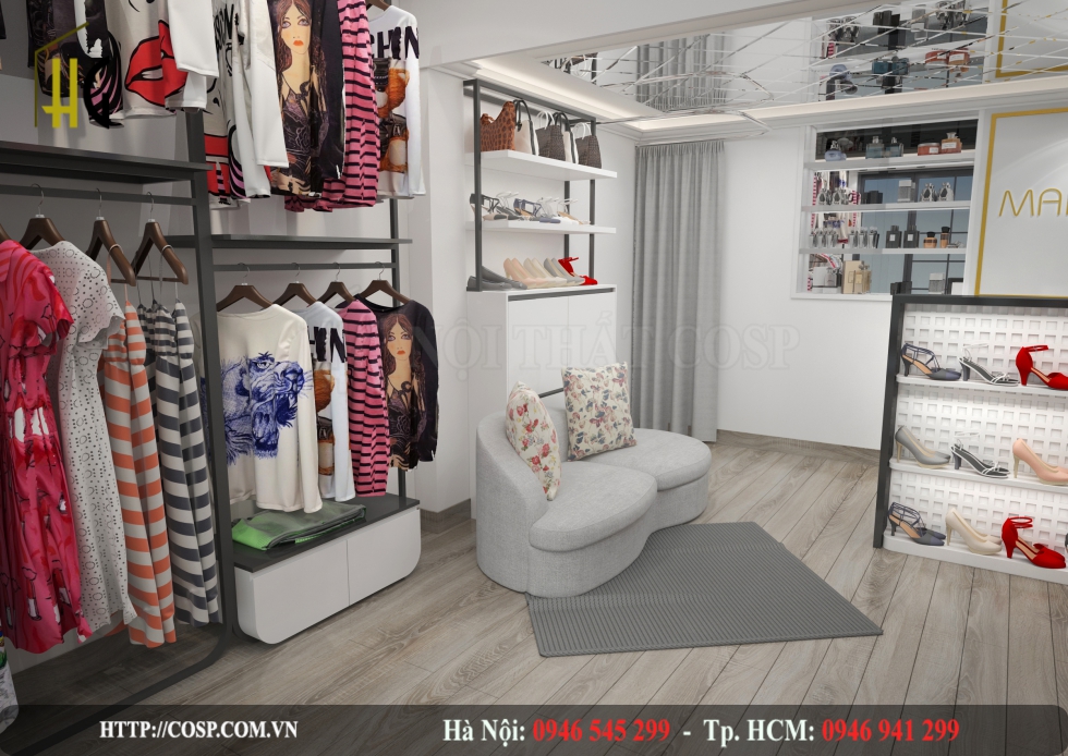 Thiết kế nội thất tận dụng không gian cho cửa hàng