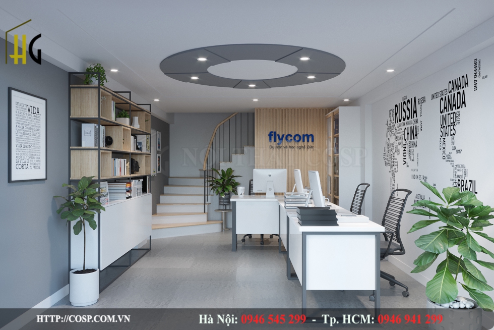 thiet ke van phong tu van du hoc duc flycom ha dong 1