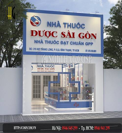 Thiết kế bảng hiệu nhà thuốc tây đẹp