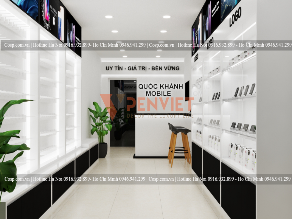 Thiết kế cửa hàng Quốc Khánh mobile