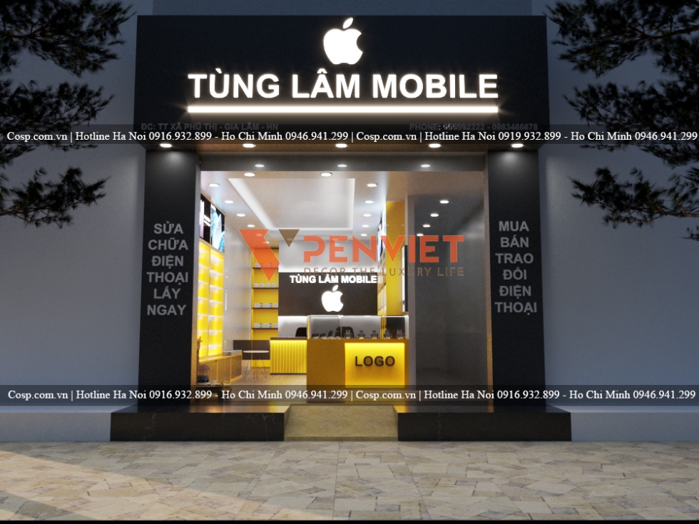 Thiết kế shop điện thoại đẹp