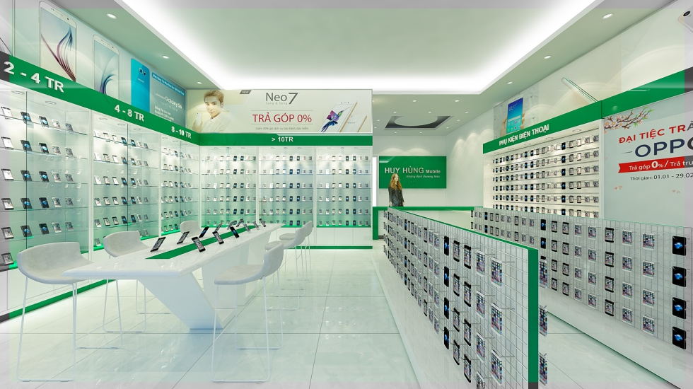 Thiết kế cửa hàng điện thoại