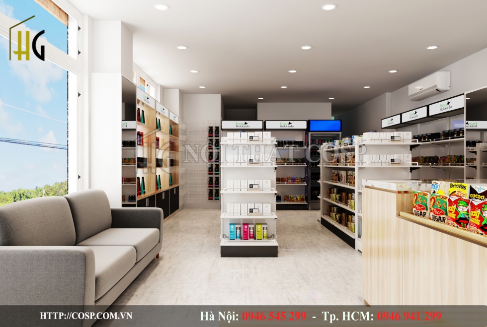 Thiết kế cửa hàng hàng hóa Nhật