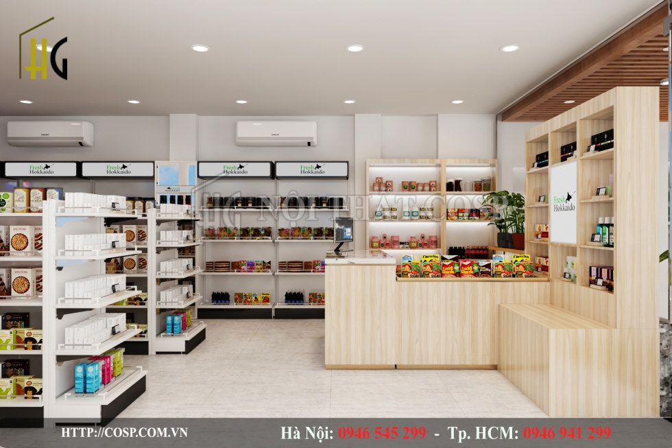 Thiết kế cửa hàng hàng hóa Nhật