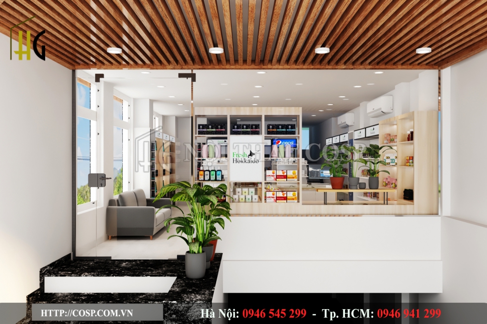 Thiết kế cửa hàng hàng hóa Nhật
