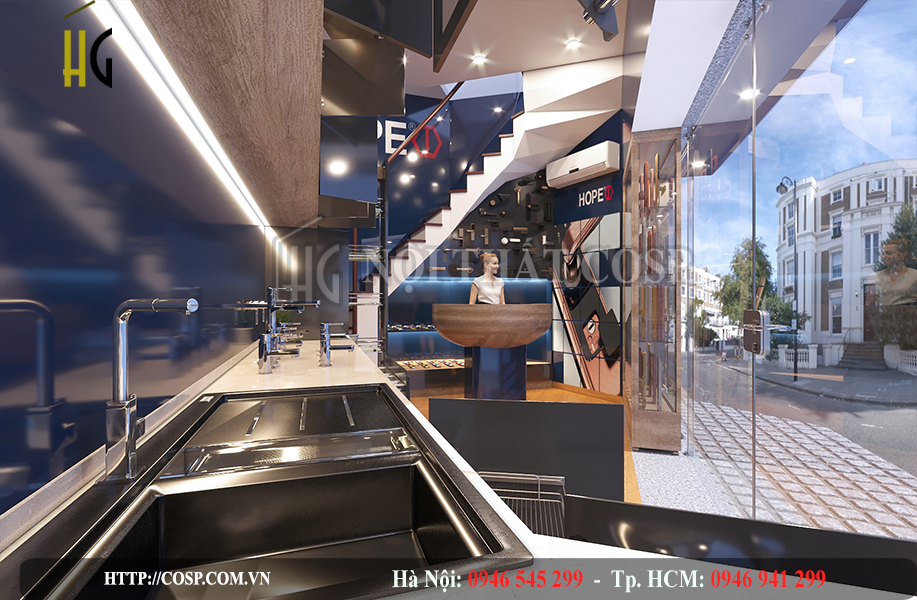 Showroom trưng bày những sản phẩm nổi bật nhất của cửa hàng.