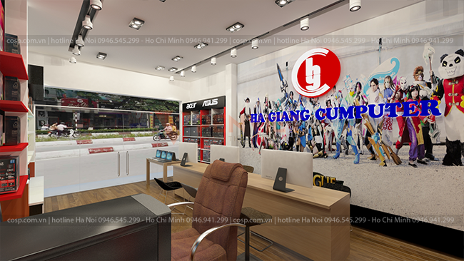 Showroom máy tính năng động