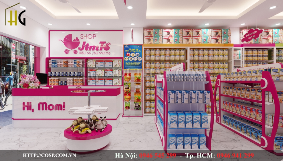 Thiết kế shop mẹ và bé đẹp