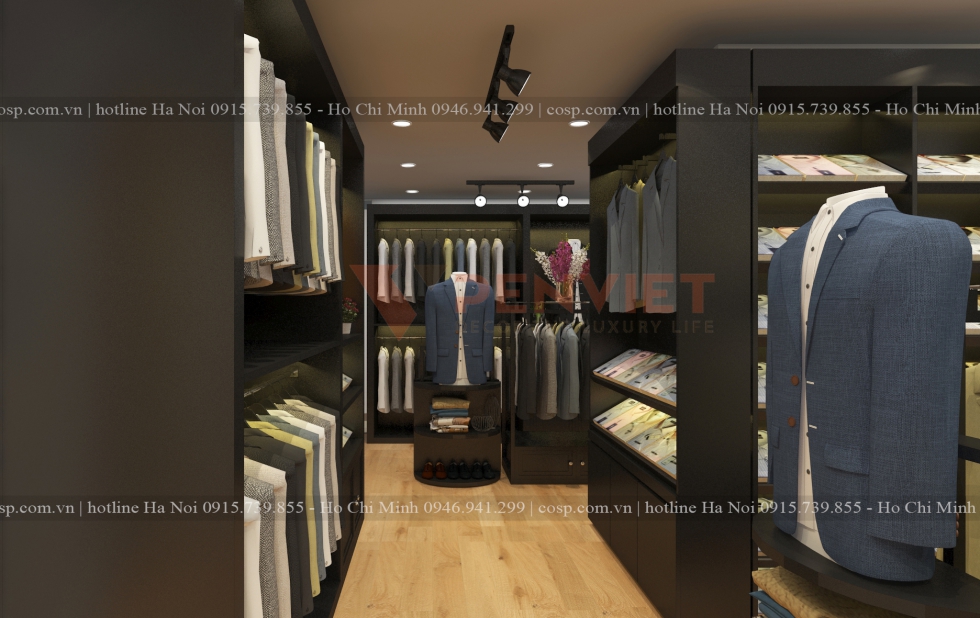 Thiết kế shop vest nam