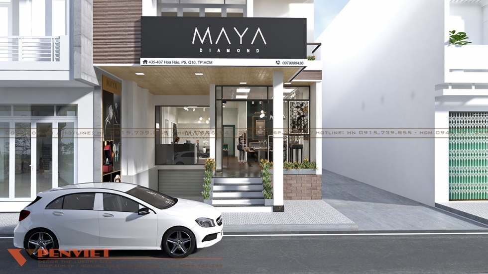 Dự án thiết kế cửa tiệm trang sức MAYA DIAMOND