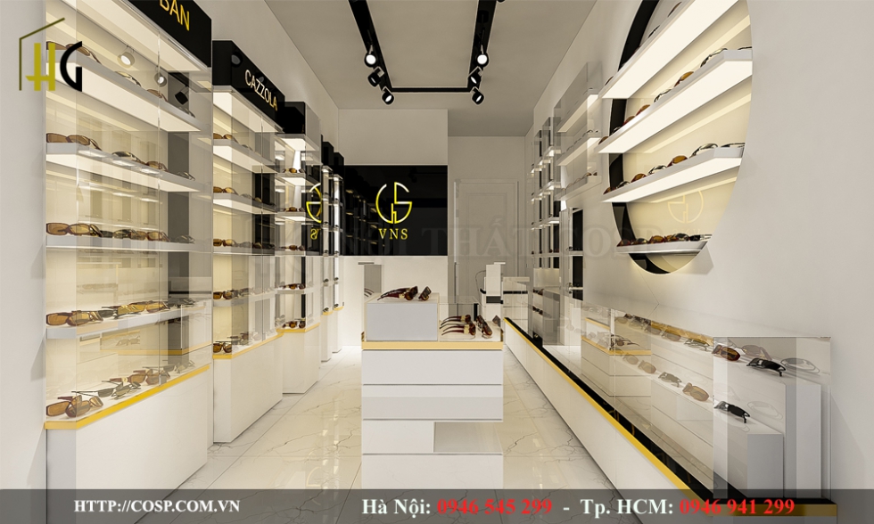 Thiết kế cửa hàng mắt kính anh Huy - Đội Cấn