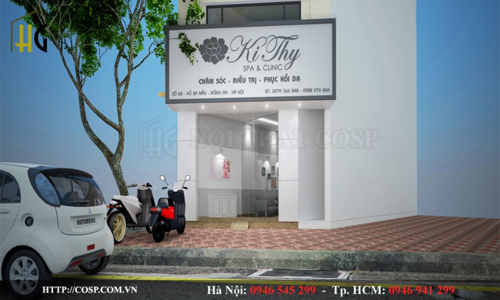Thiết kế mặt tiền Spa KI THY