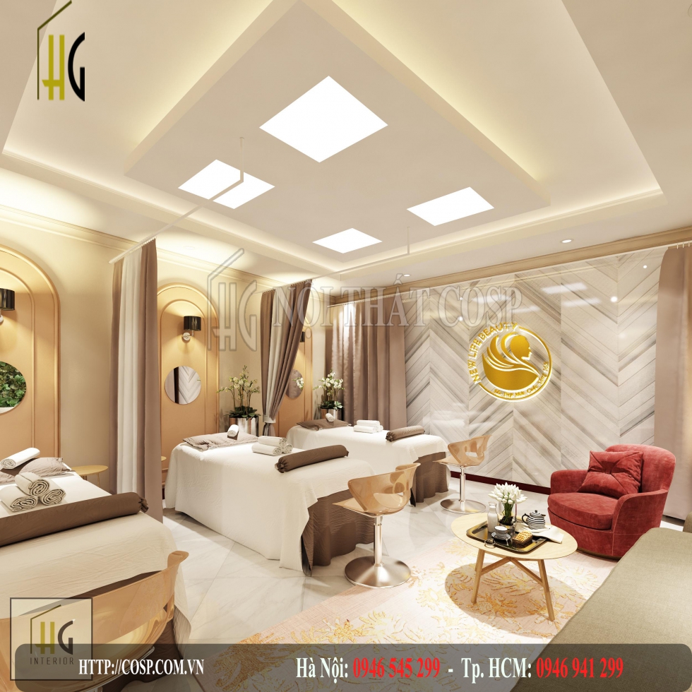 thiet ke phong dich vu spa newlife beauty 4