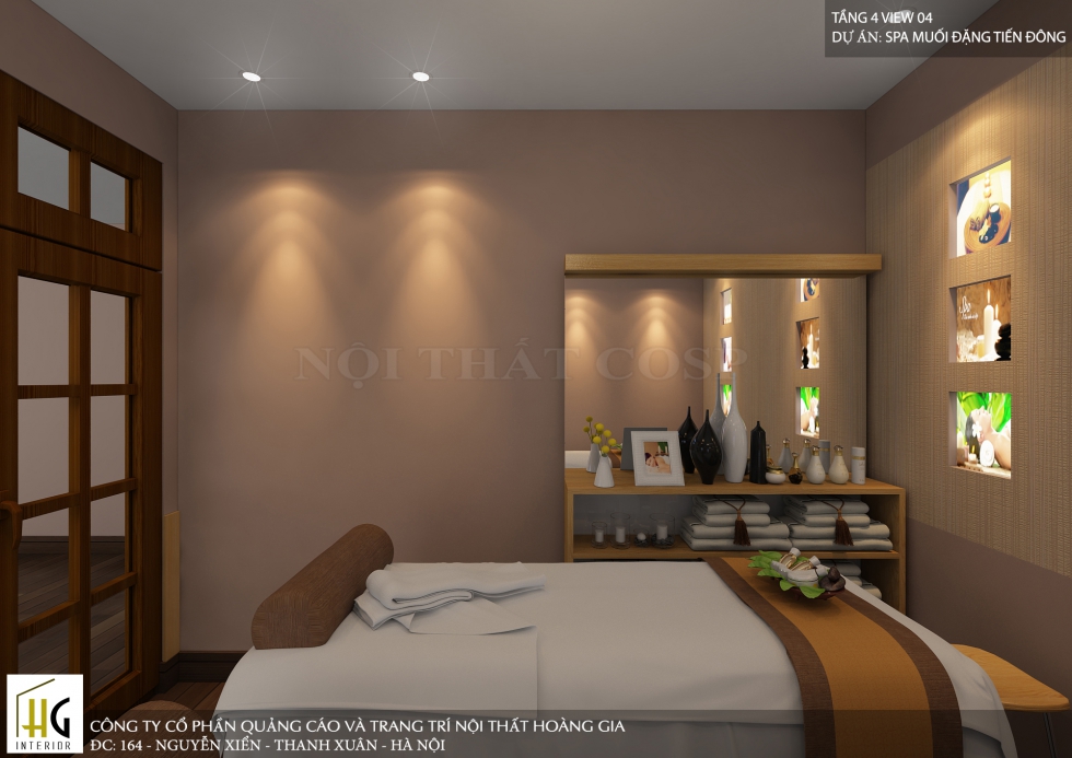 Không gian spa ấm áp, thân thiện
