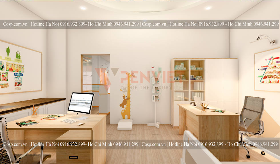 Phòng khám được thiết kế khoa học, tinh tế