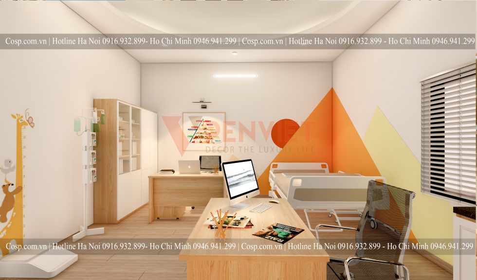 Không gian phòng khám sinh động, bắt mắt