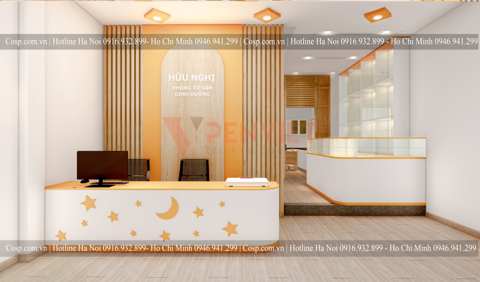 Thiết kế nội thất phòng chờ tại phòng khám dinh dưỡng
