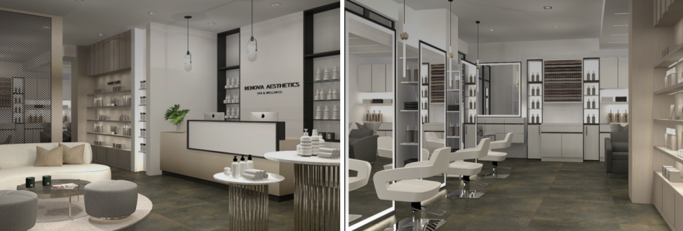 Thiết kế salon tóc có màu ấm áp