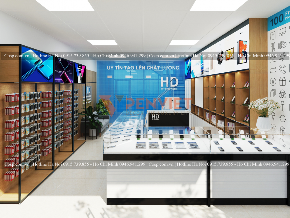 Thiết kế cửa hàng điện thoại
