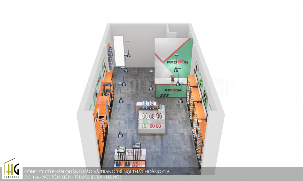 Bản vẽ thiết kế shop thể thao chũ Vũ