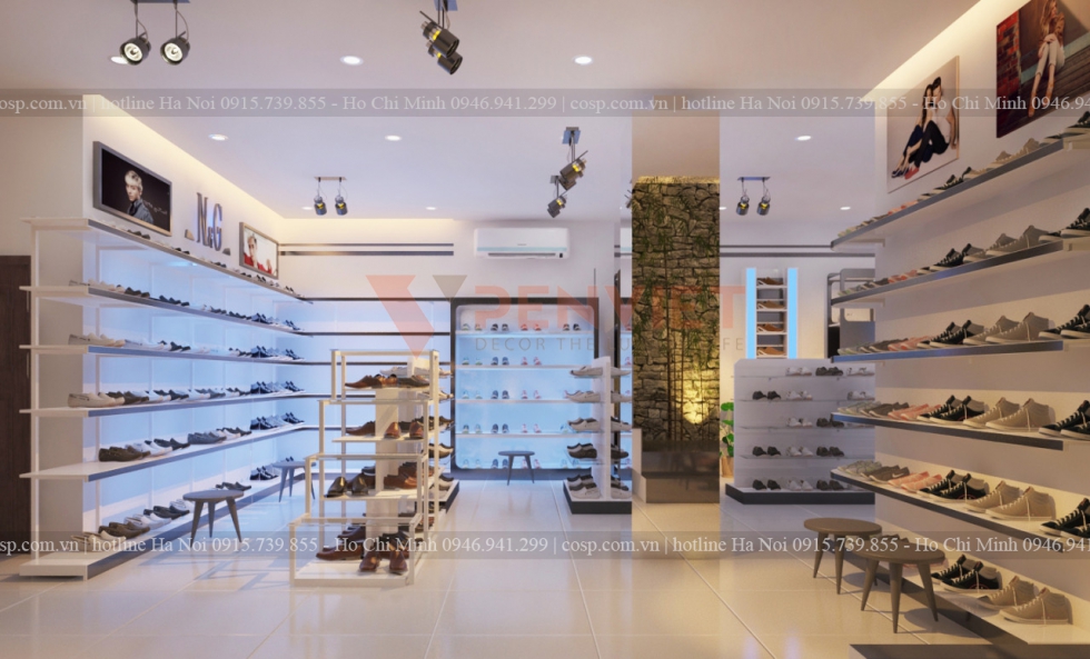 Thiết kế shop giày dép
