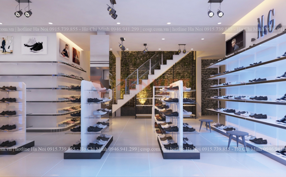 Thiết kế shop giày dép