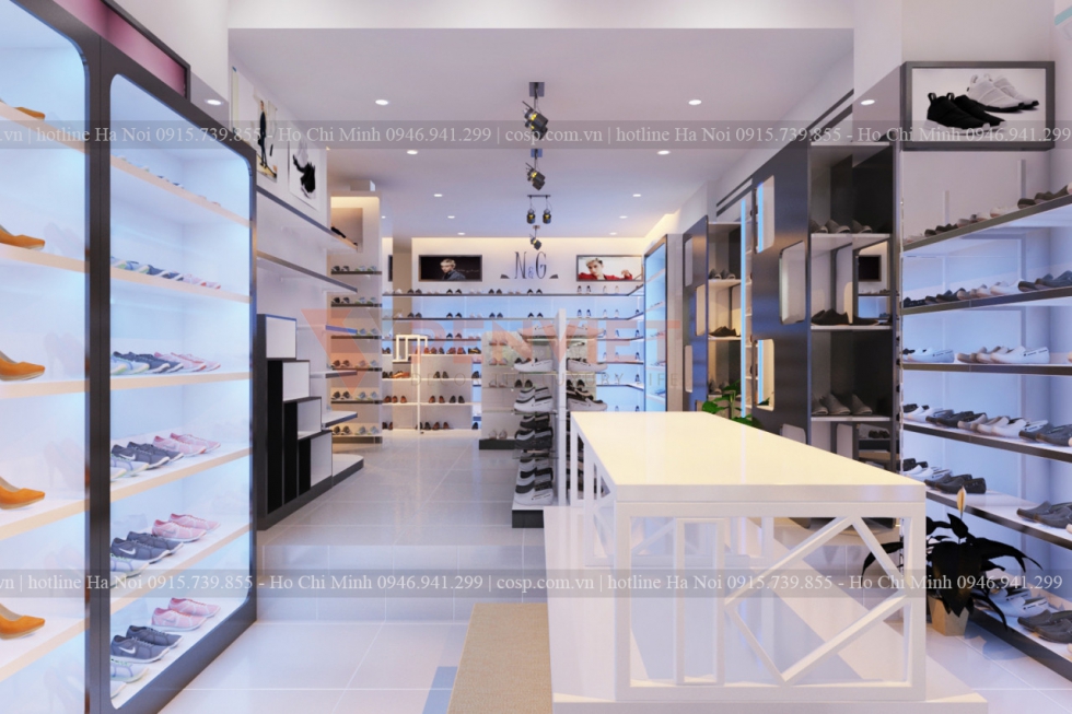Thiết kế shop giày dép