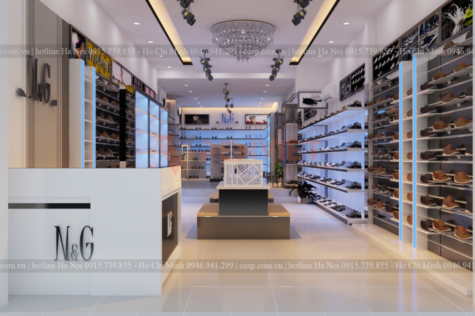 Thiết kế shop giày dép