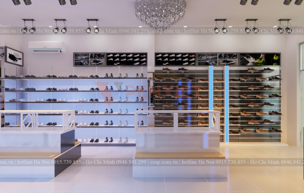 Thiết kế shop giày dép