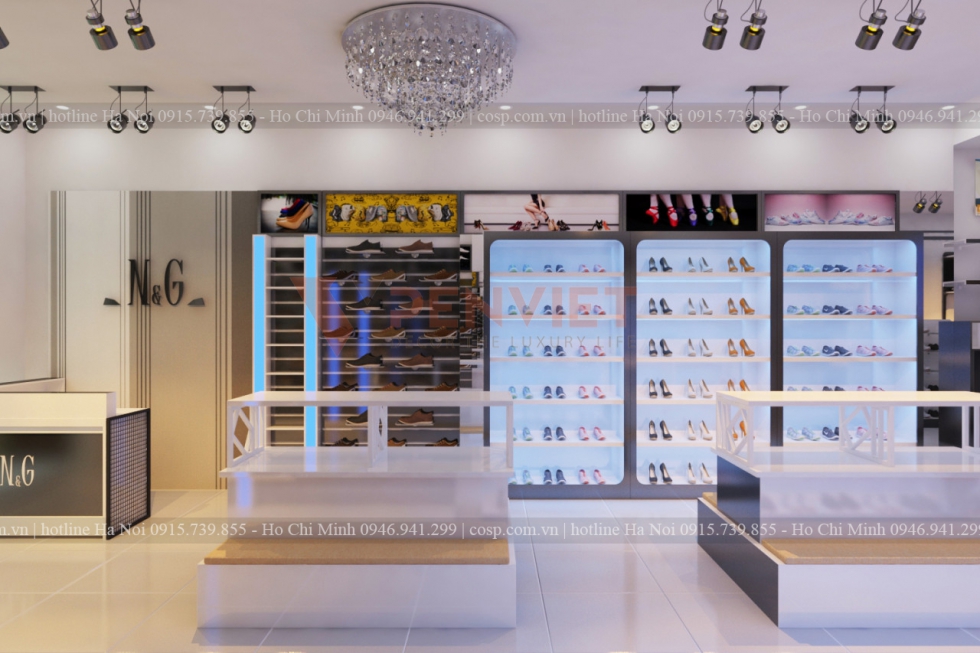 Thiết kế shop giày dép