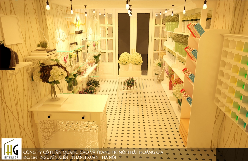 Thiết kế shop hoa Elegan đẹp