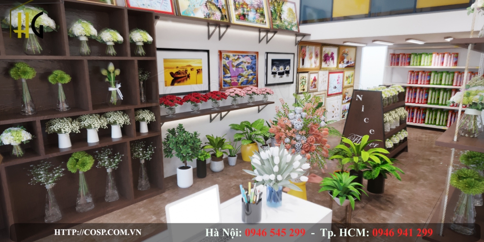 Ảnh thiết kế shop hoa & Tranh Tuấn Hằng