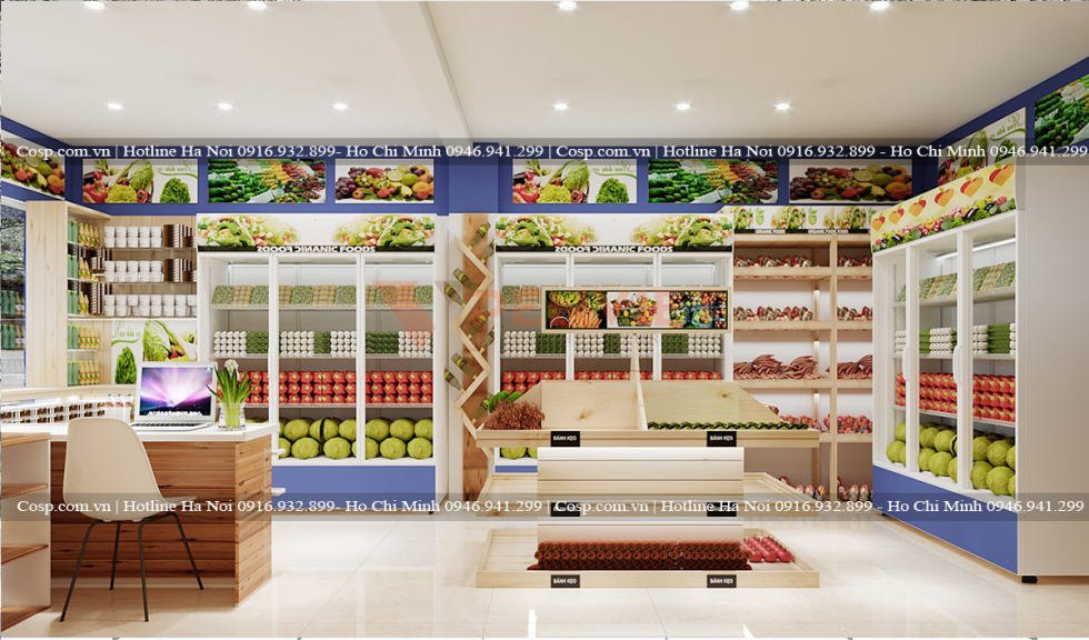 Thiết kế shop trái cây nhập khẩu Cát Linh