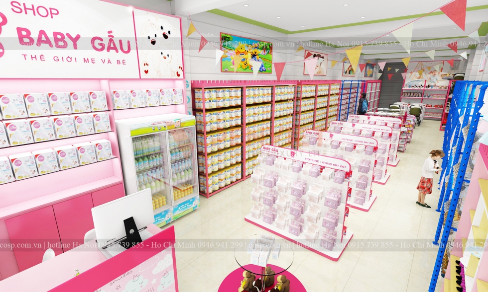 Thiết kế shop mẹ và bé