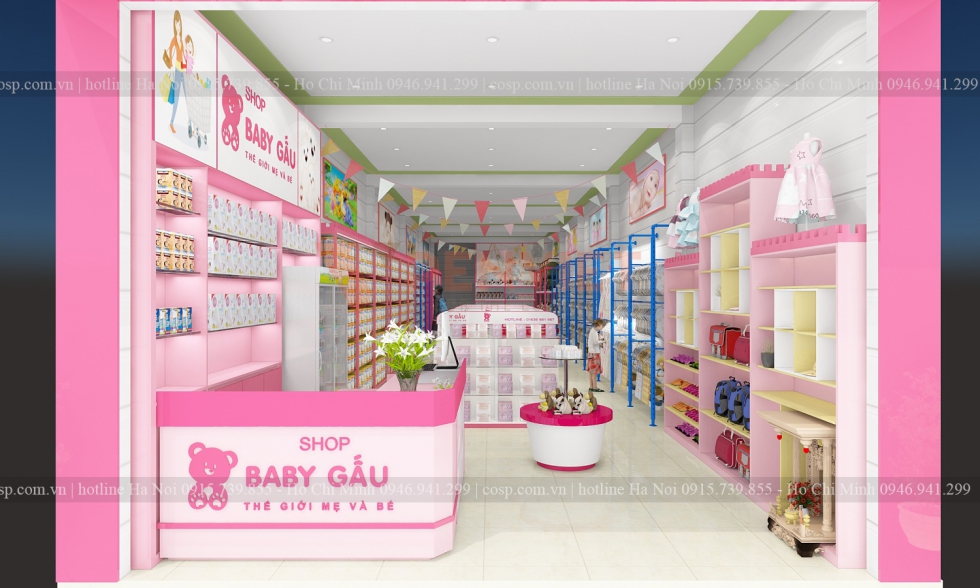 Thiết kế shop mẹ và bé