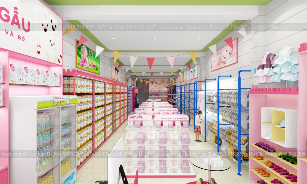 Thiết kế shop mẹ và bé