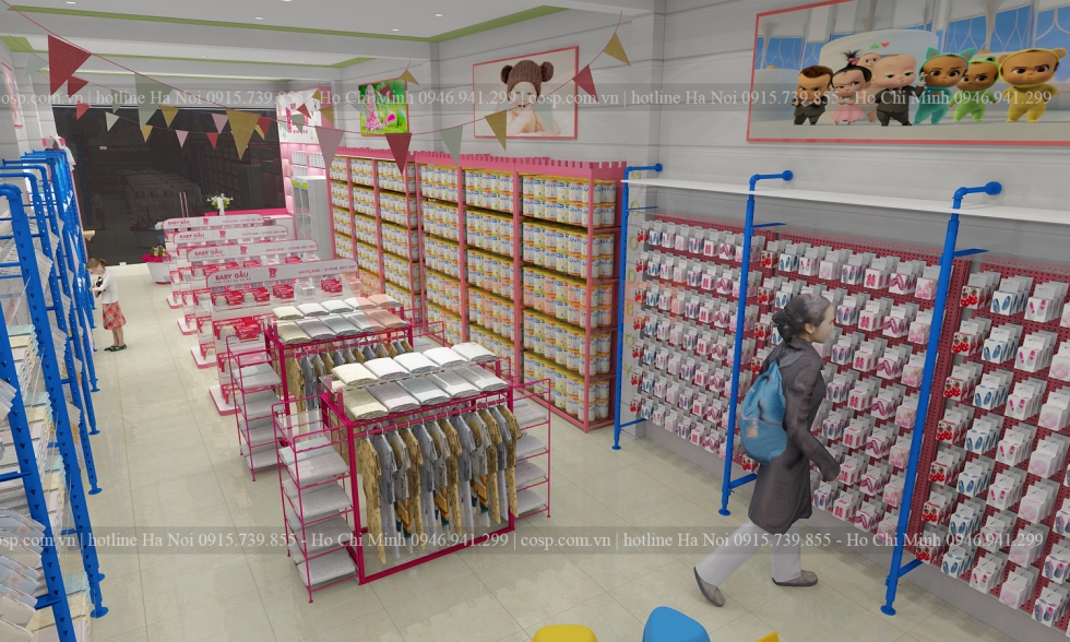 Thiết kế shop mẹ và bé