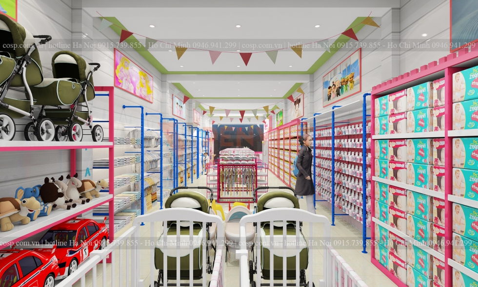 Thiết kế shop mẹ và bé