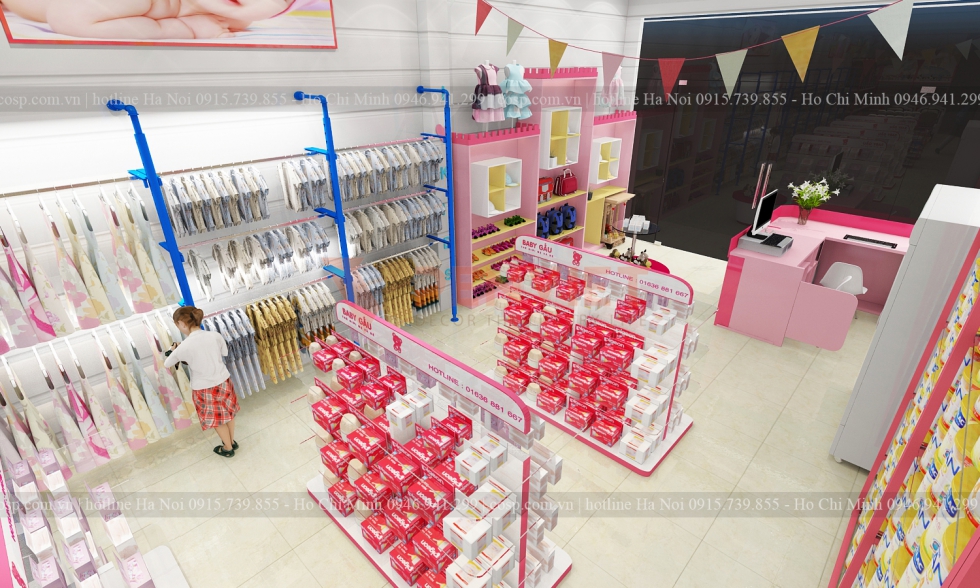 Thiết kế shop mẹ và bé