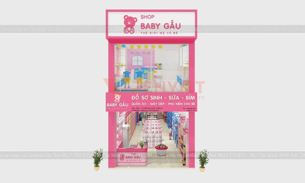 Thiết kế shop mẹ và bé