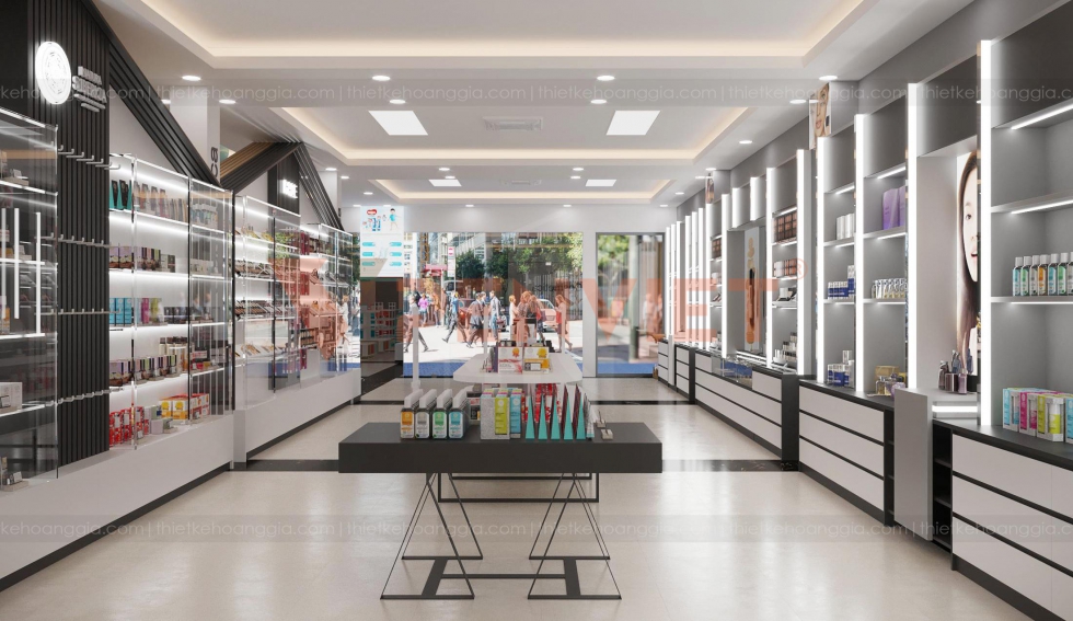 Thiết kế shop mỹ phẩm đẹp